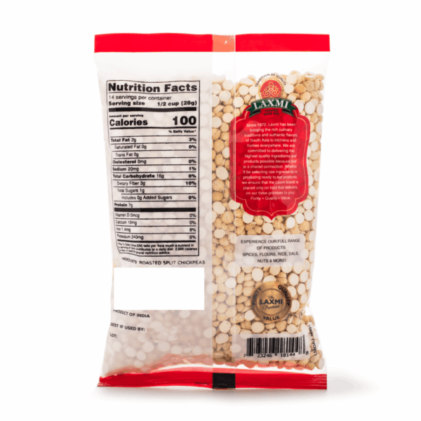 Laxmi Chana Dalia (Roasted Split Chickpeas) 14 oz - Image 2
