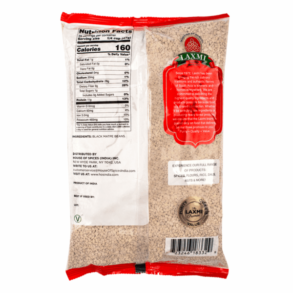 Laxmi Urad Dal, Skinned Black Lentils 4 lb - Image 2