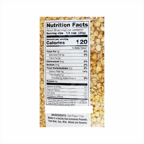 Deep Madhi Toor Dal (Split Pigeon Peas) 2 lb - Image 2
