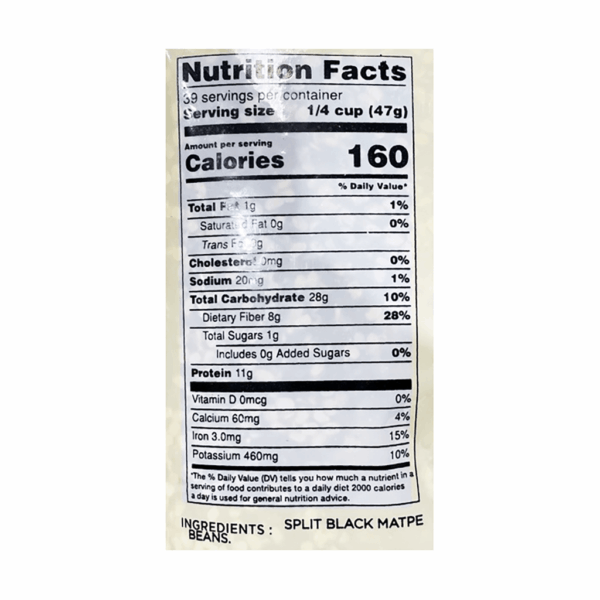 Laxmi Urad Dal Split, Split Skinned Black Lentils 4 lb - Image 2