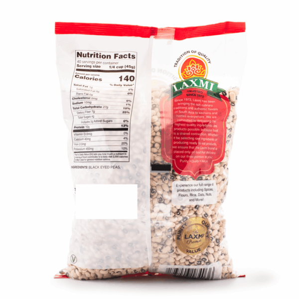 Laxmi Black Eyed Peas 4 lb - Image 2