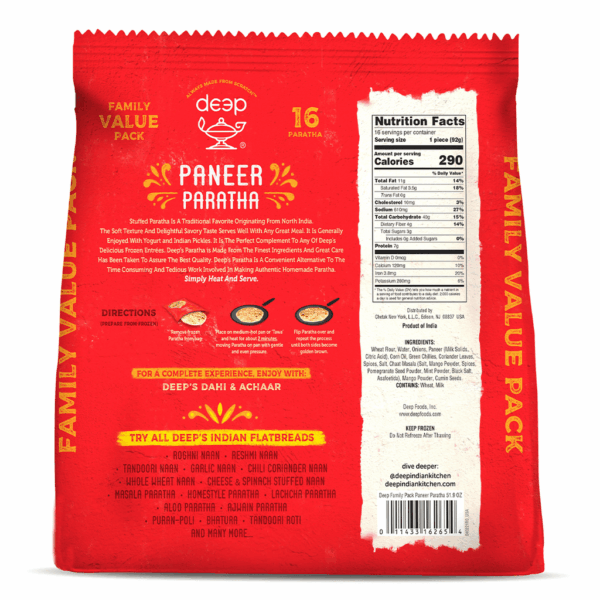 Deep Paneer Paratha Value Pack 3 lb - Image 2