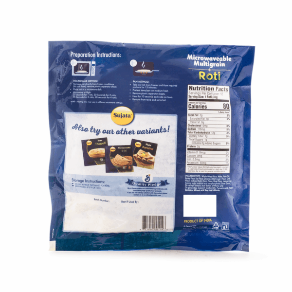 Sujata Frozen Multigrain Roti 12pcs 12.7 oz - Image 2